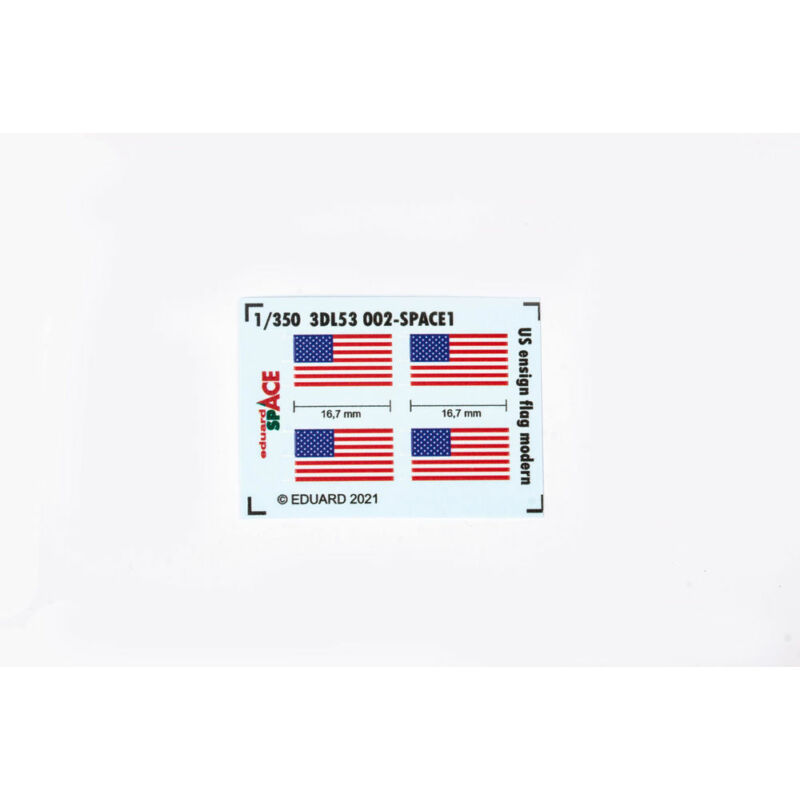 Eduard US ensign flag modern SPACE 1:350 (3DL53002)