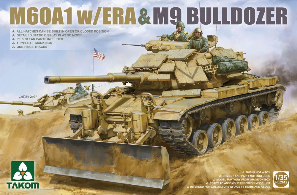 Takom M60A1 w/ERA&M9 BULLDOZER 1:35 (TAK2142)