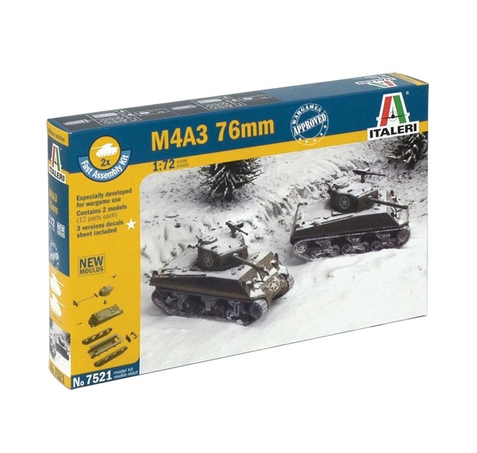 Italeri M4A3 76mm 2in1 Fast Assembly Kit 1:72 (7521)
