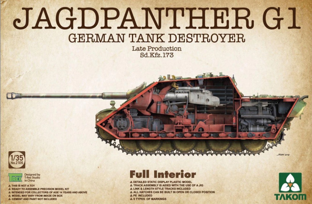 Takom Jagdpanther G1 Late Production Sd.Kfz173 1:35 (2106)