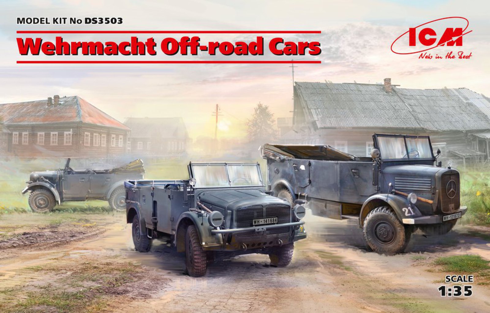 ICM Wehrmacht Off-road Cars (Kfz1,Horch 108 Typ 40, L1500A) 1:35 (DS3503)