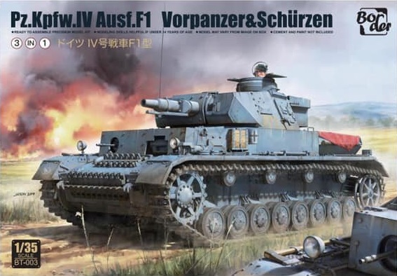 Border Model Pz.Kpfw.IV Ausf.F1 3-in-1 1:35 (BT003)