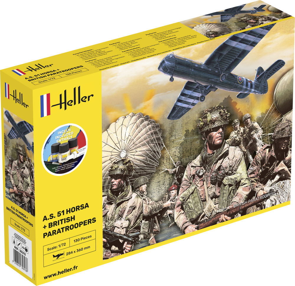 Heller STARTER KIT A.S. 51 Horsa + Paratroopers 1:72 (35313)